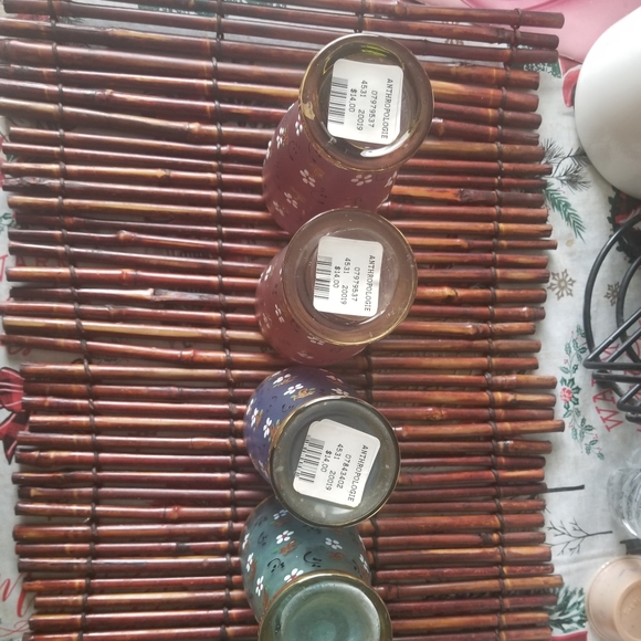 4 hand painted Anthropologie Glass Vases - Picture 4 of 7